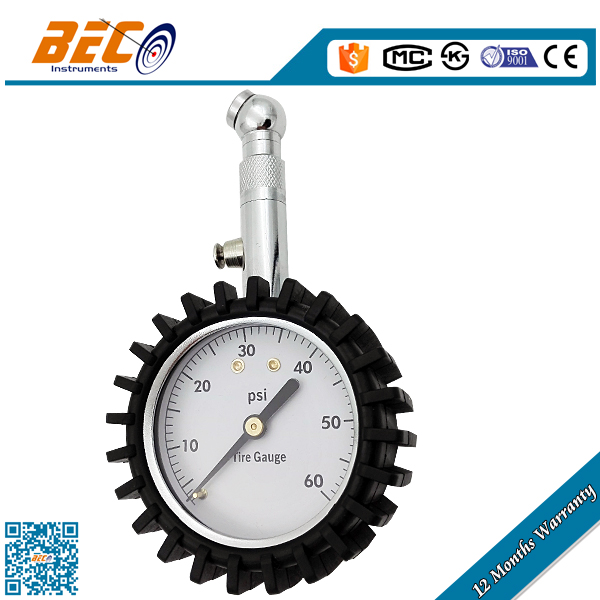 360 degree swivel chuck dial tire pressure gauge for sale