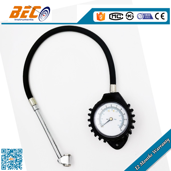 60mm rubber hose long tappet rod tire pressure gauge YTS-60B