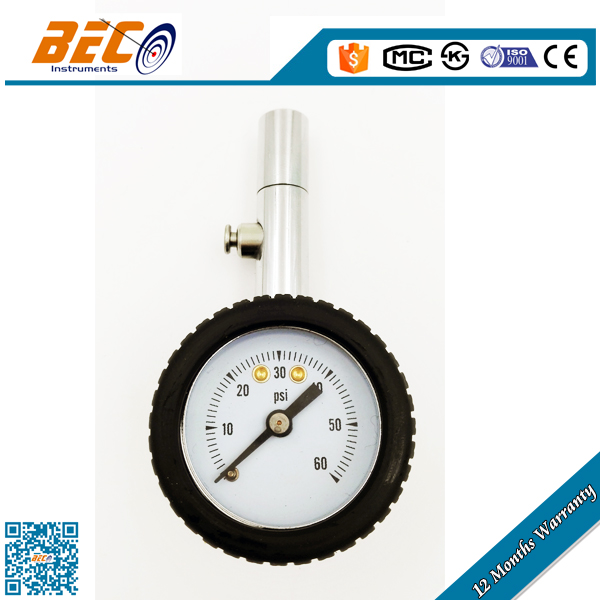 direct interface silver connector car tire pressure gauge