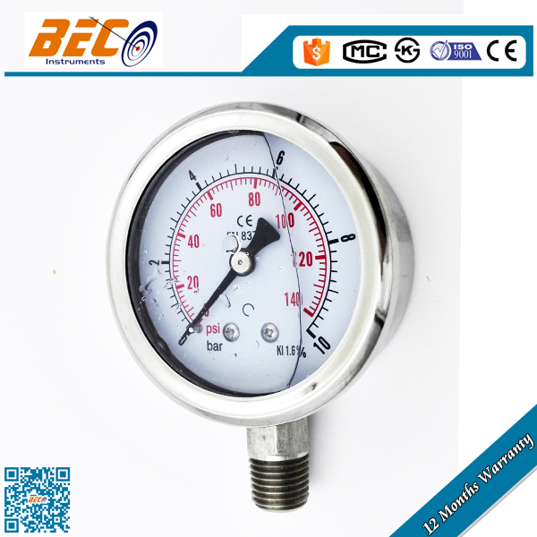 (YBF-60A)63mm all ss pressure gauge