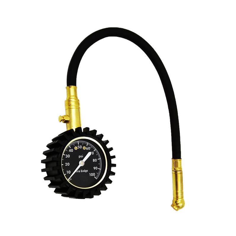 YTS-50 2inch air mechanical tire pressure gauge with rubber air chuck